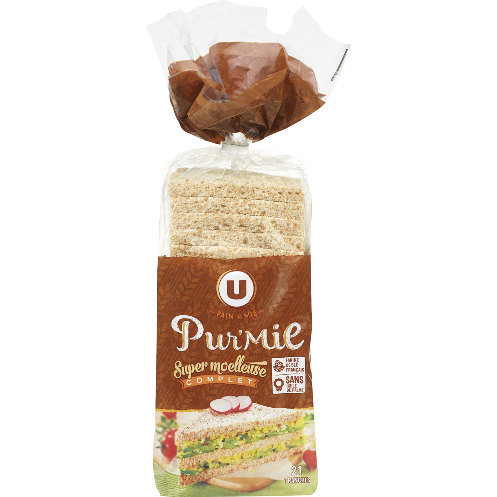 Wholemeal bread without crust U