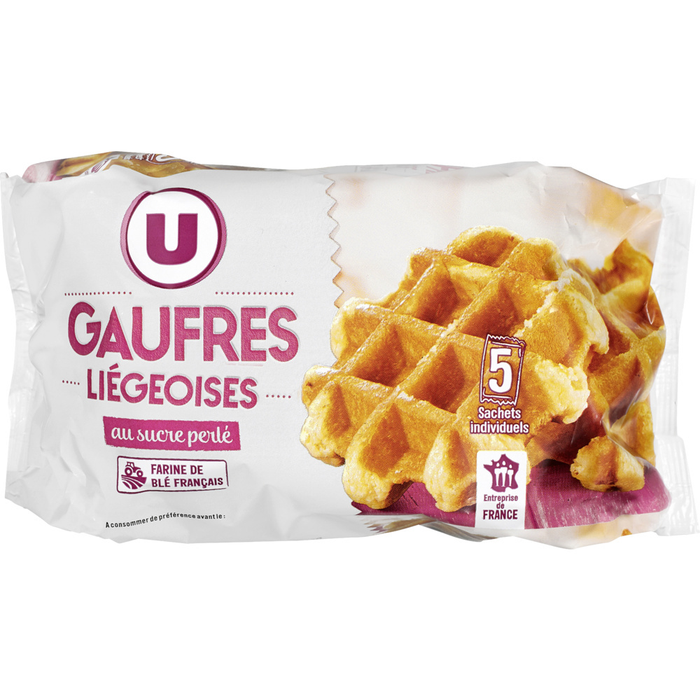 Liège waffles with sugar pearls U