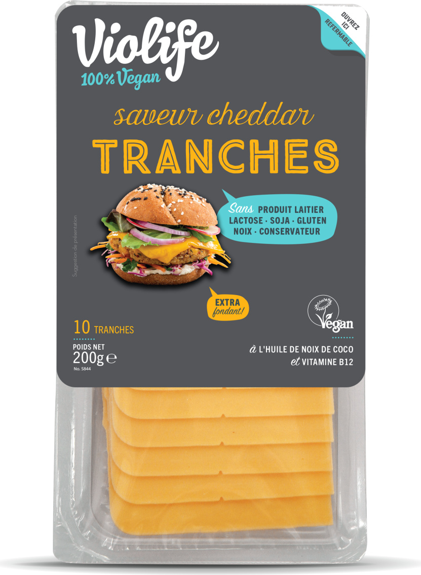 Violife cheddar-flavoured vegetable slices