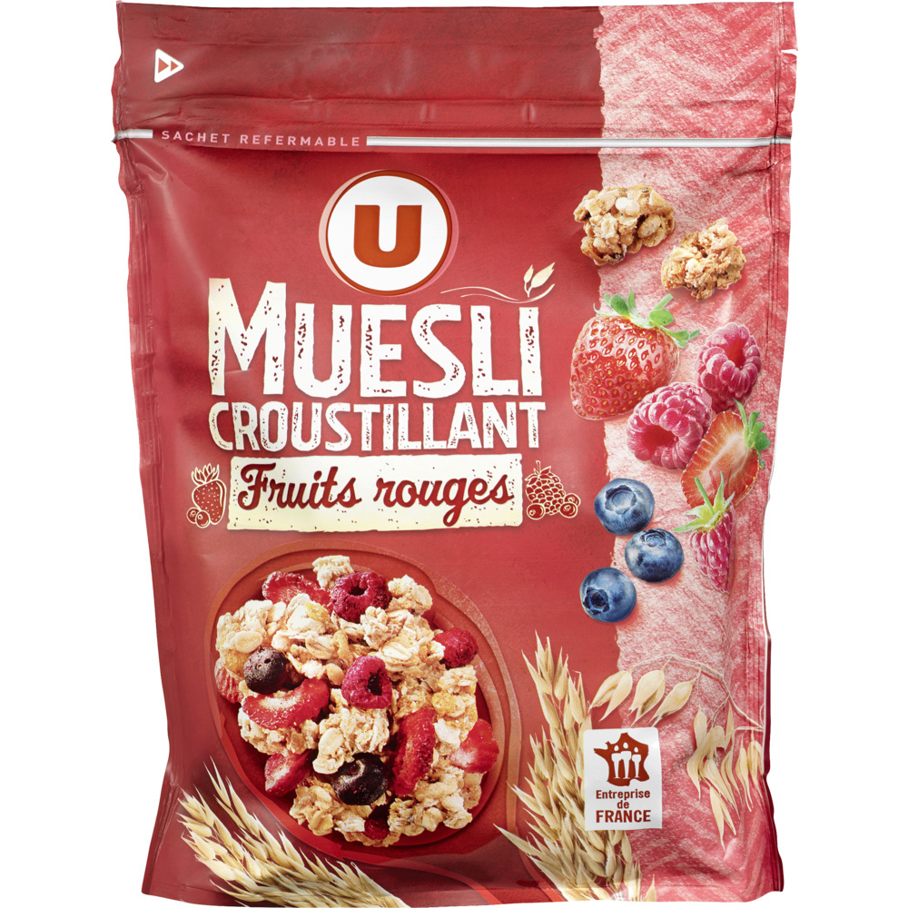 Crunchy red fruit muesli U