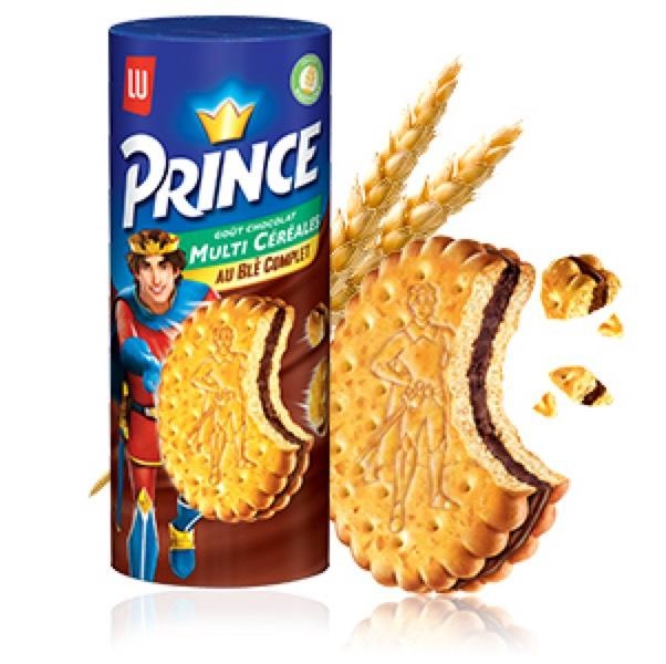 Prince chocolate-flavoured cereal-filled cookies