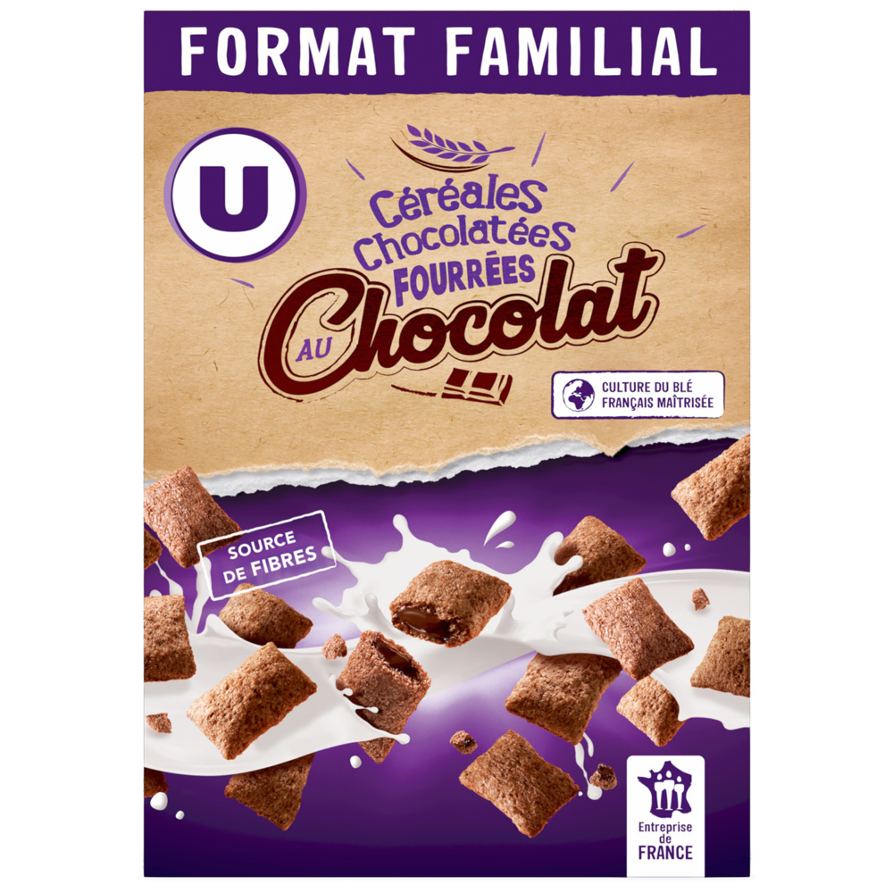 Chocolate-filled cereals U