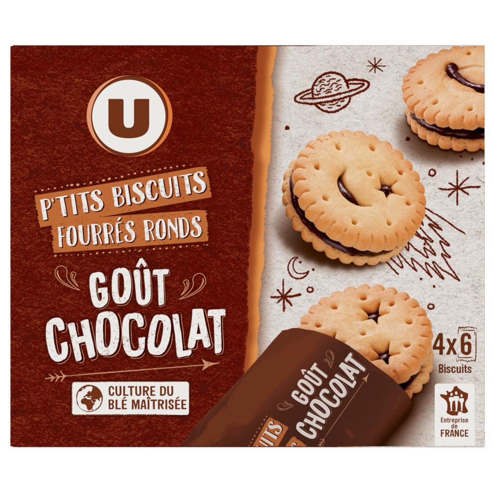 Chocolate-flavored mini cookies U