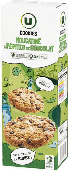 Nougatine and chocolate chip cookies U
