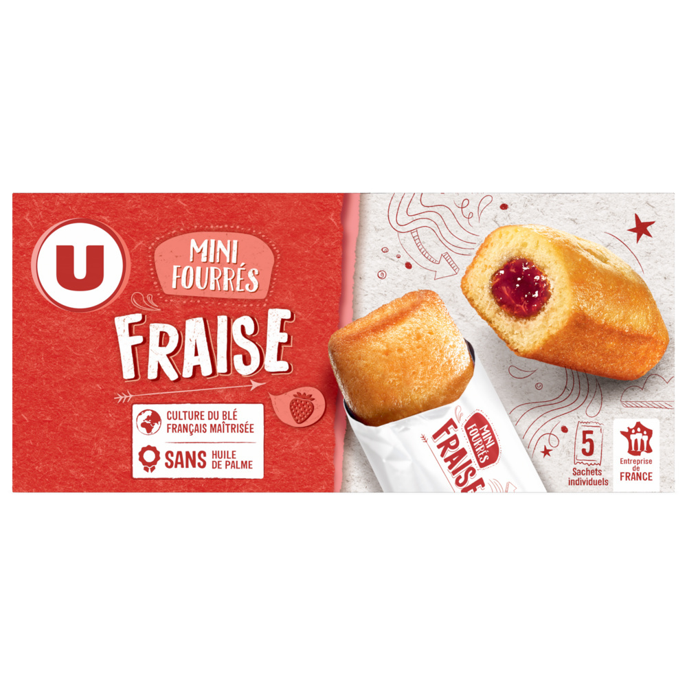 Mini cakes with strawberry filling U
