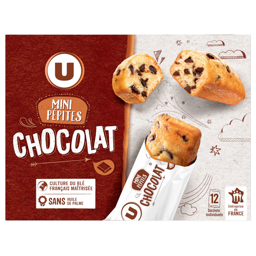 Mini U chocolate chip cakes