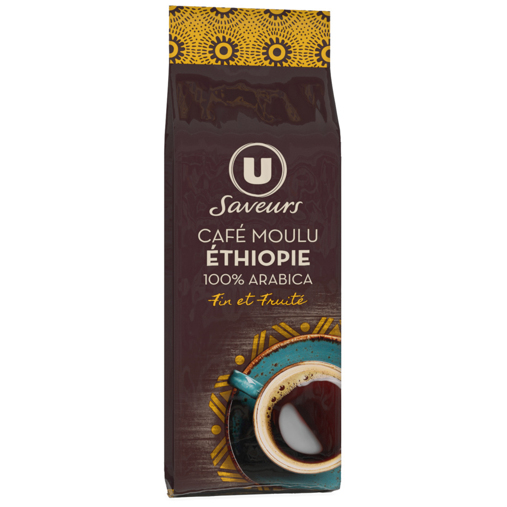 Ground Arabica coffee from Ethiopia U