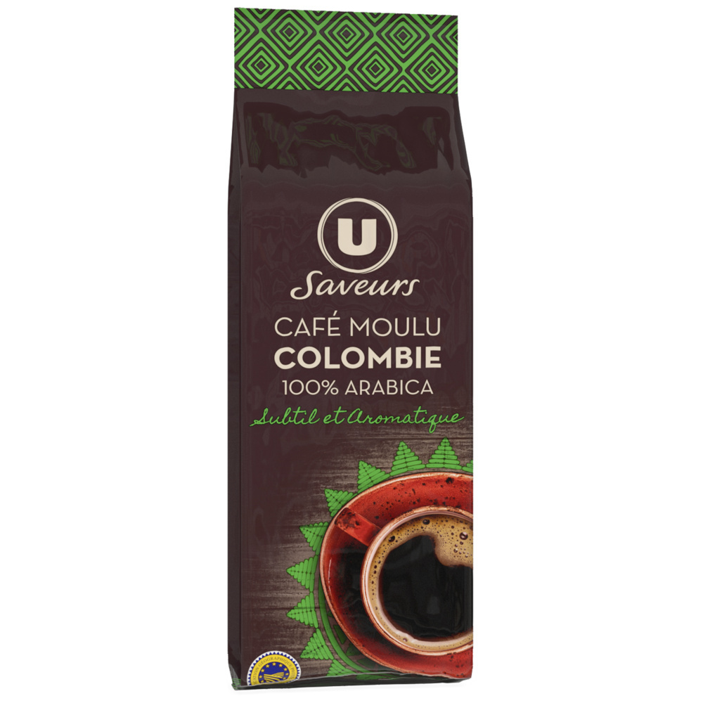 Ground Arabica coffee Colombia