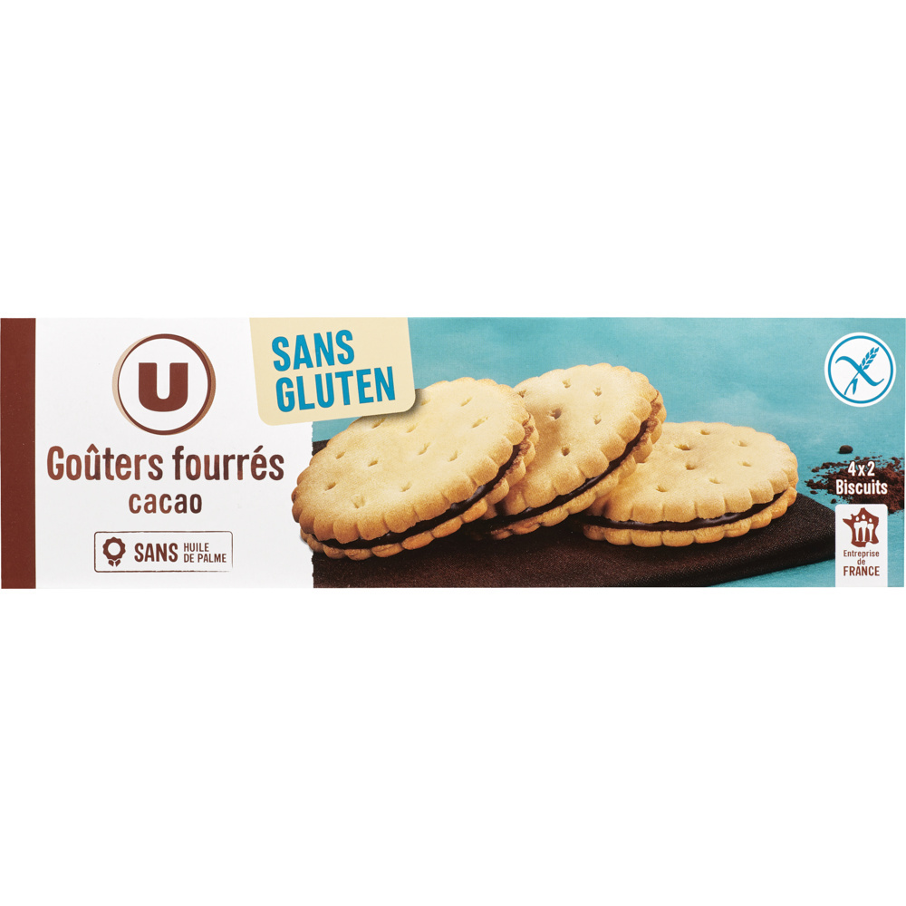 Gluten-free cocoa-filled snacks U