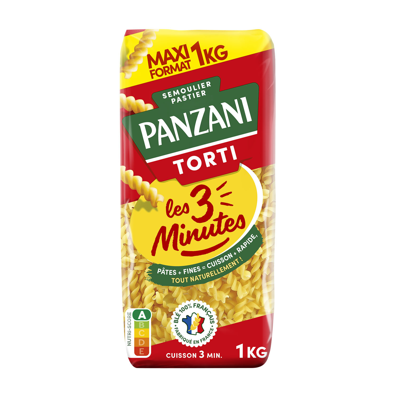 Panzani torti 3 minutes 1kg 