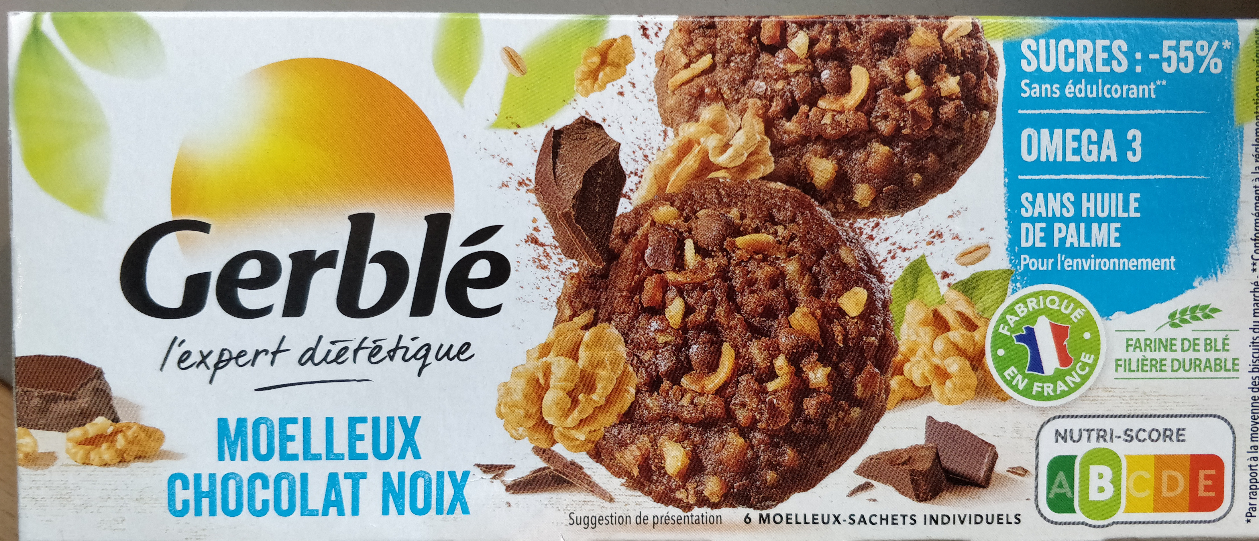 Chocolate and walnut cake Gerblé