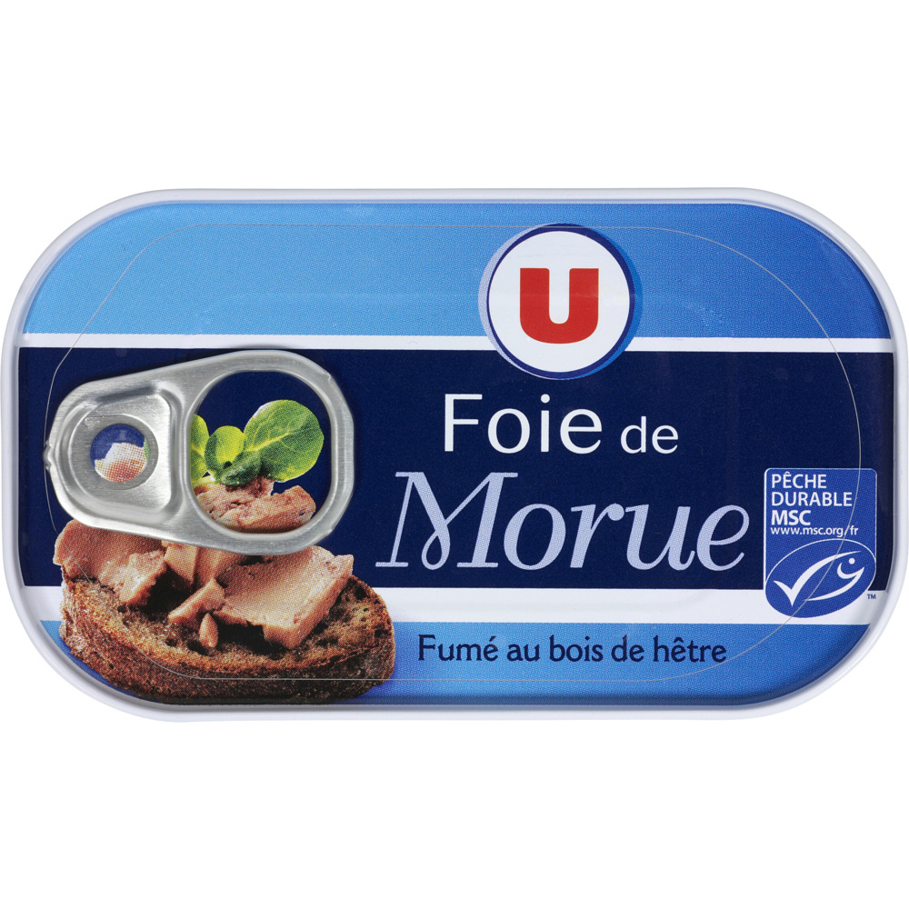 Wood-smoked cod liver U