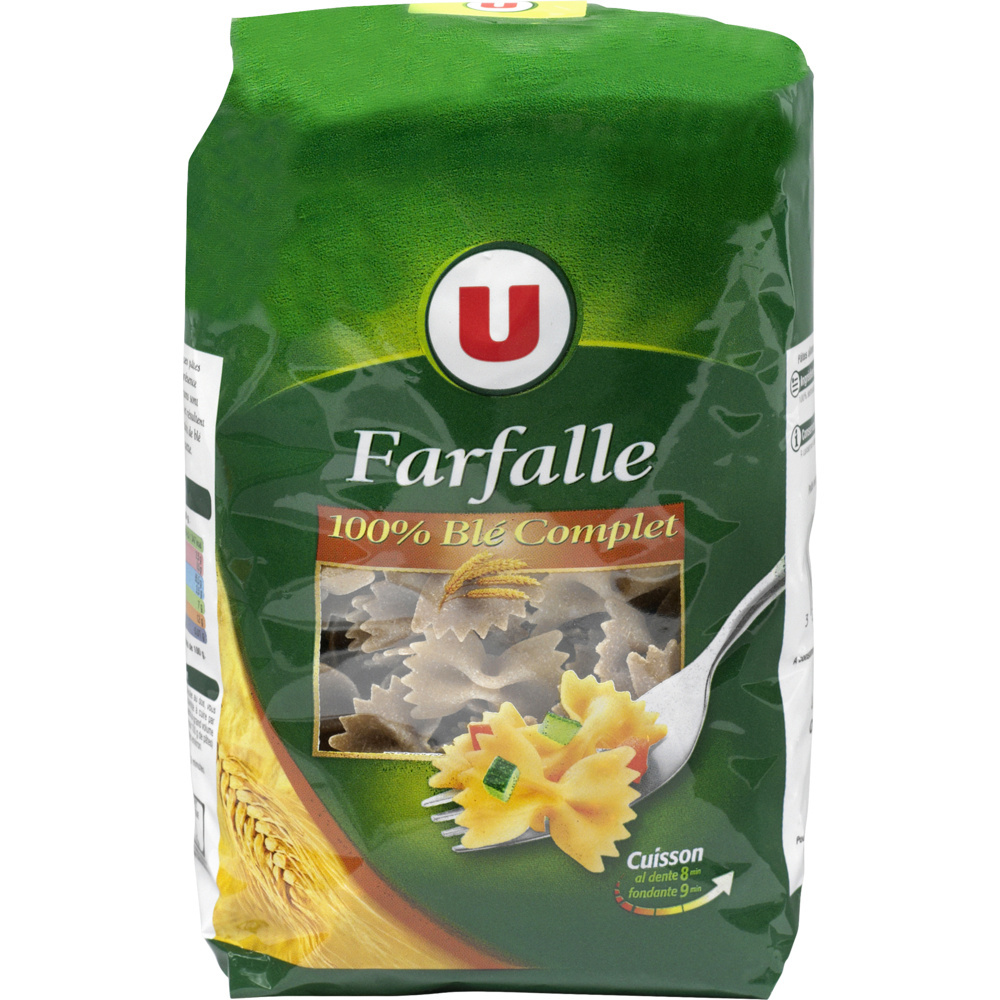 Whole wheat farfalle U