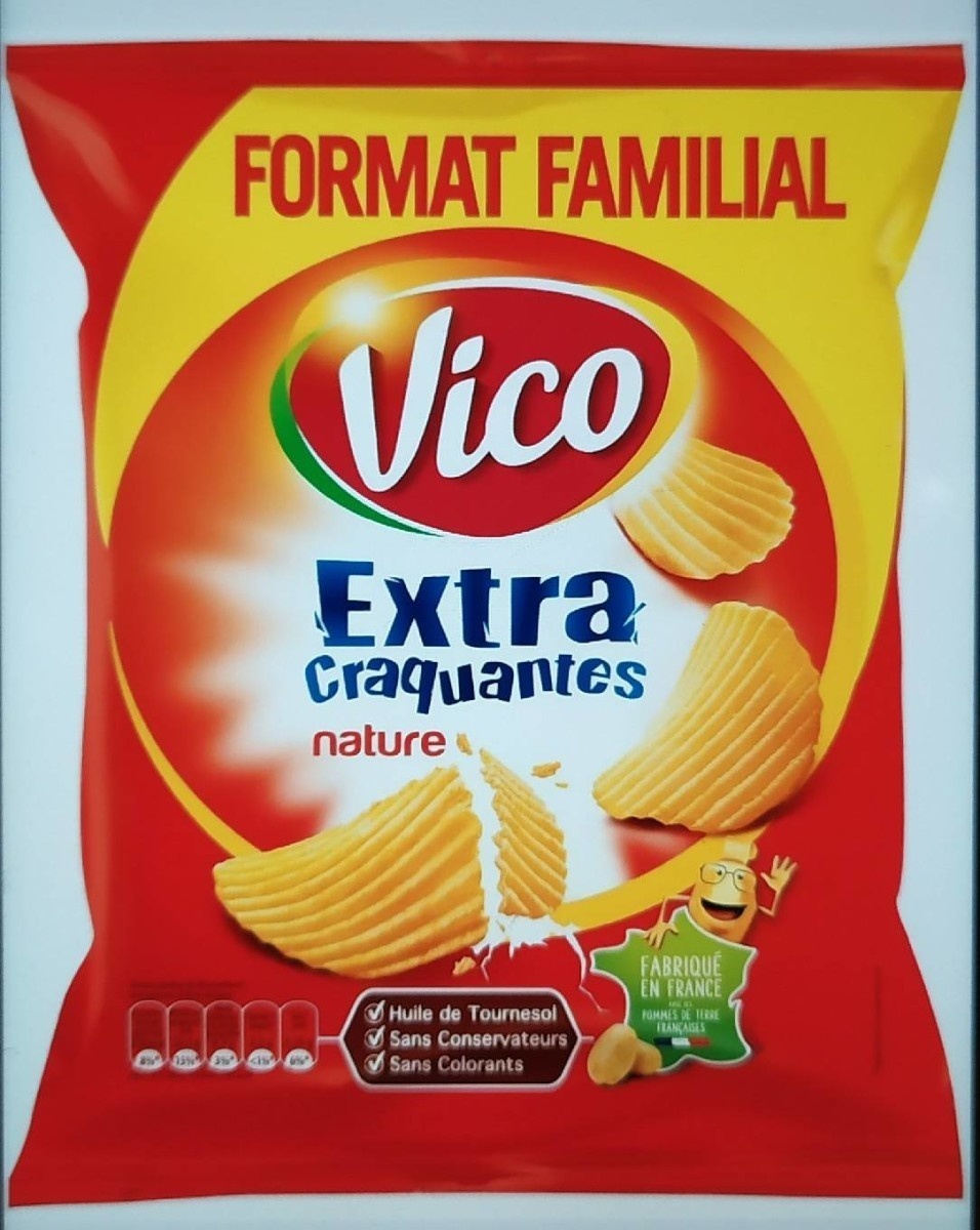 Extra crispy plain Vico chips