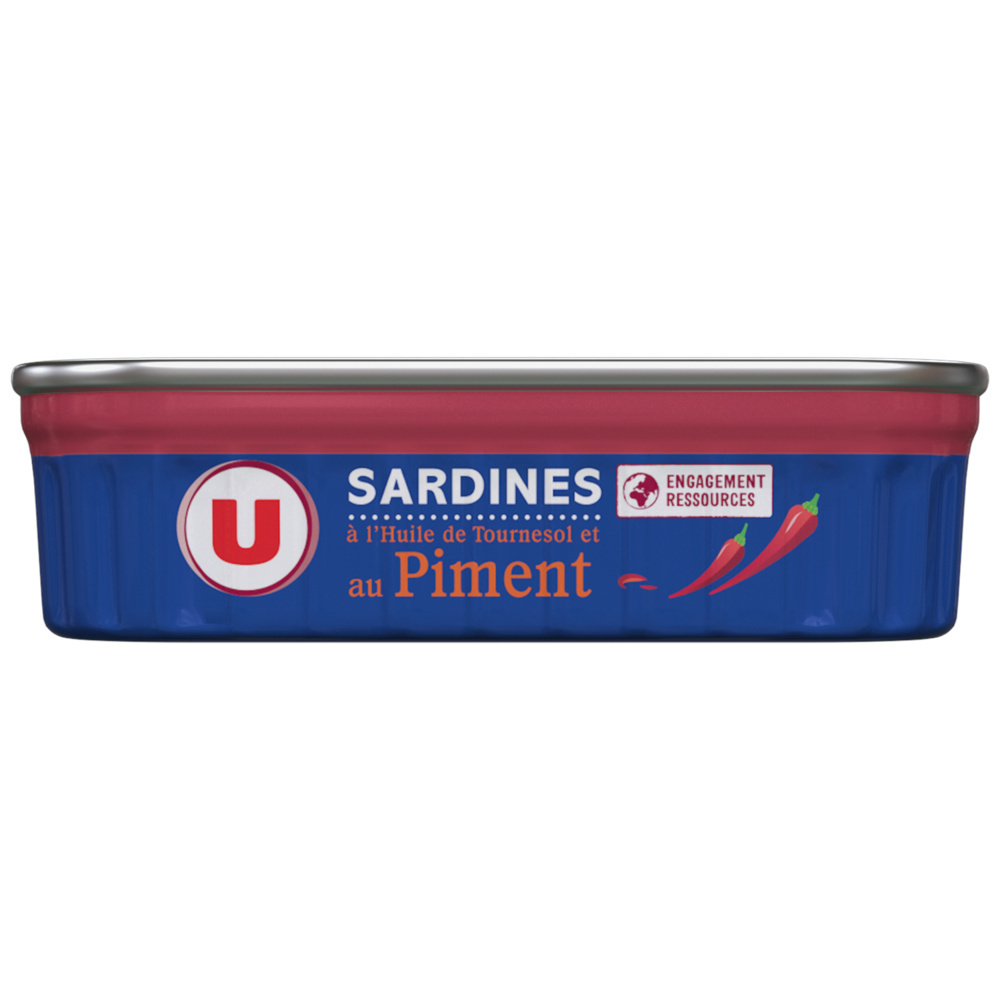 Sardines with sunflower oil and chilli U
