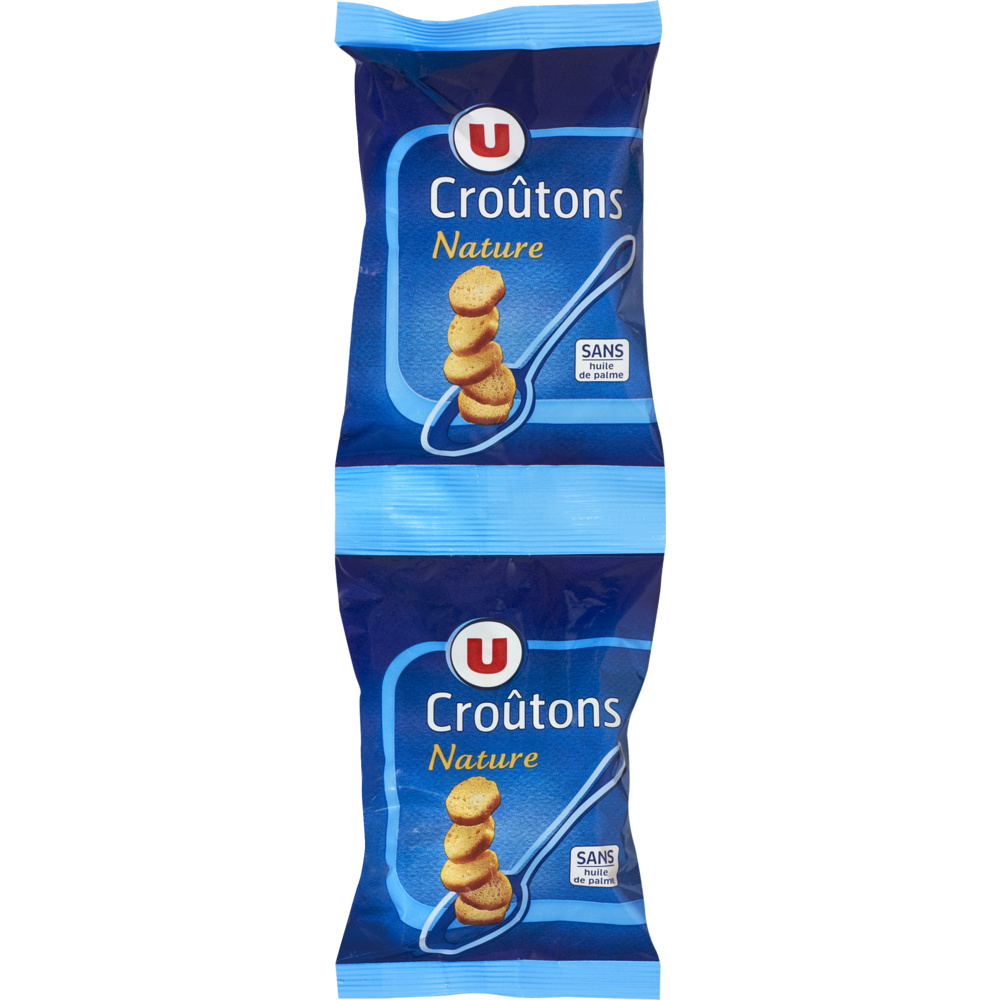 Fried round croutons for plain soup U
