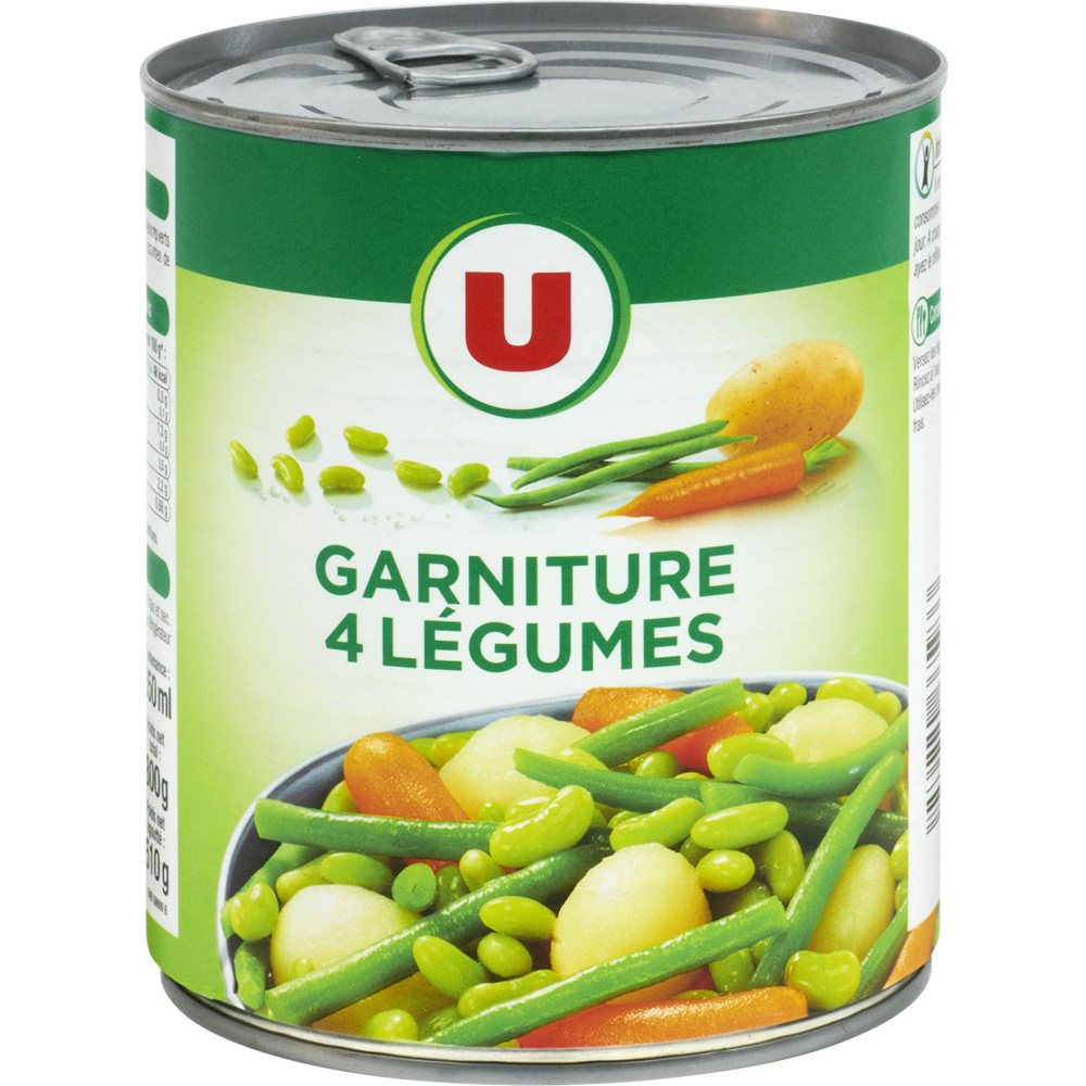 Four-vegetable garnish U