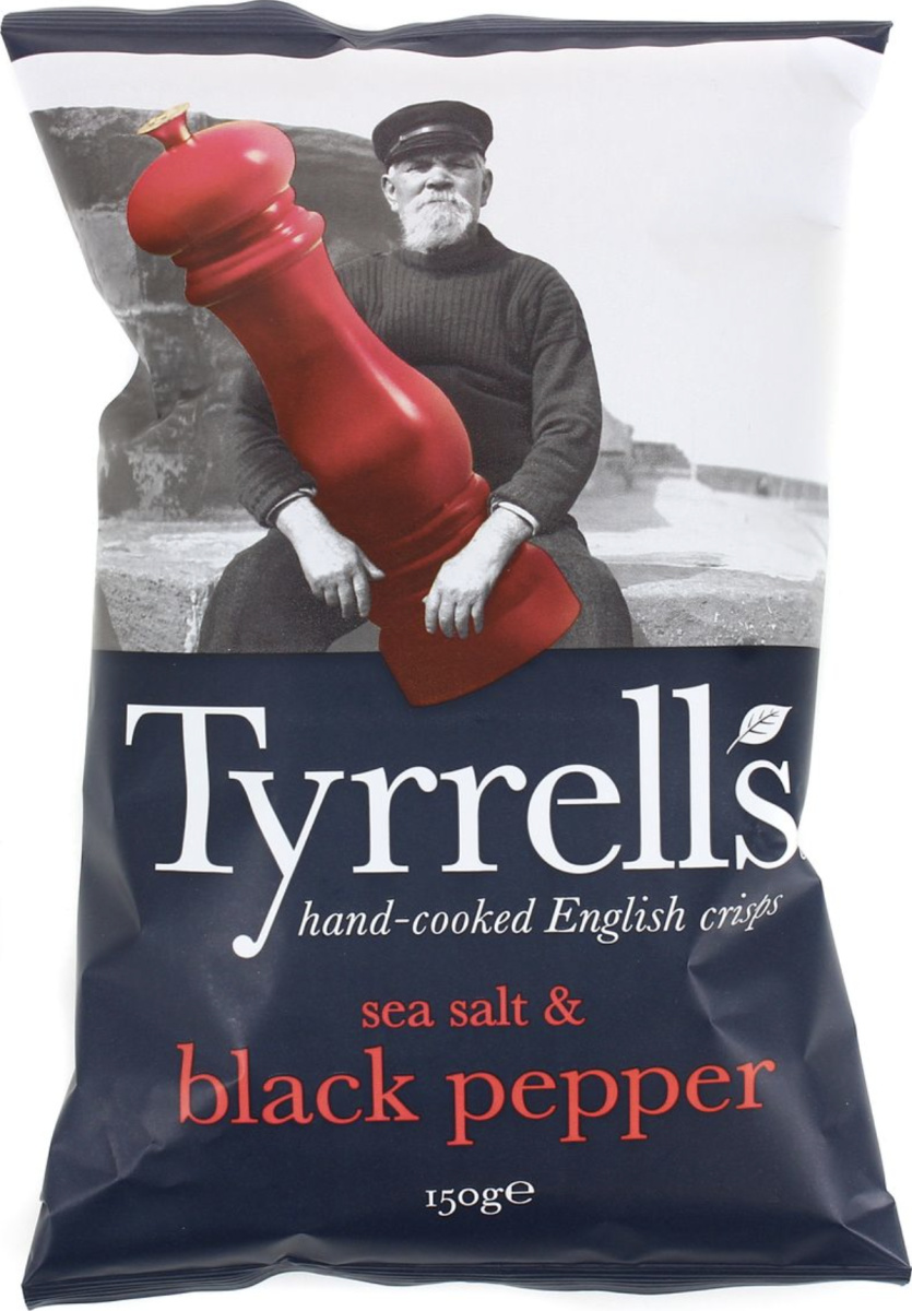 Tyrrell sea salt and black pepper chips