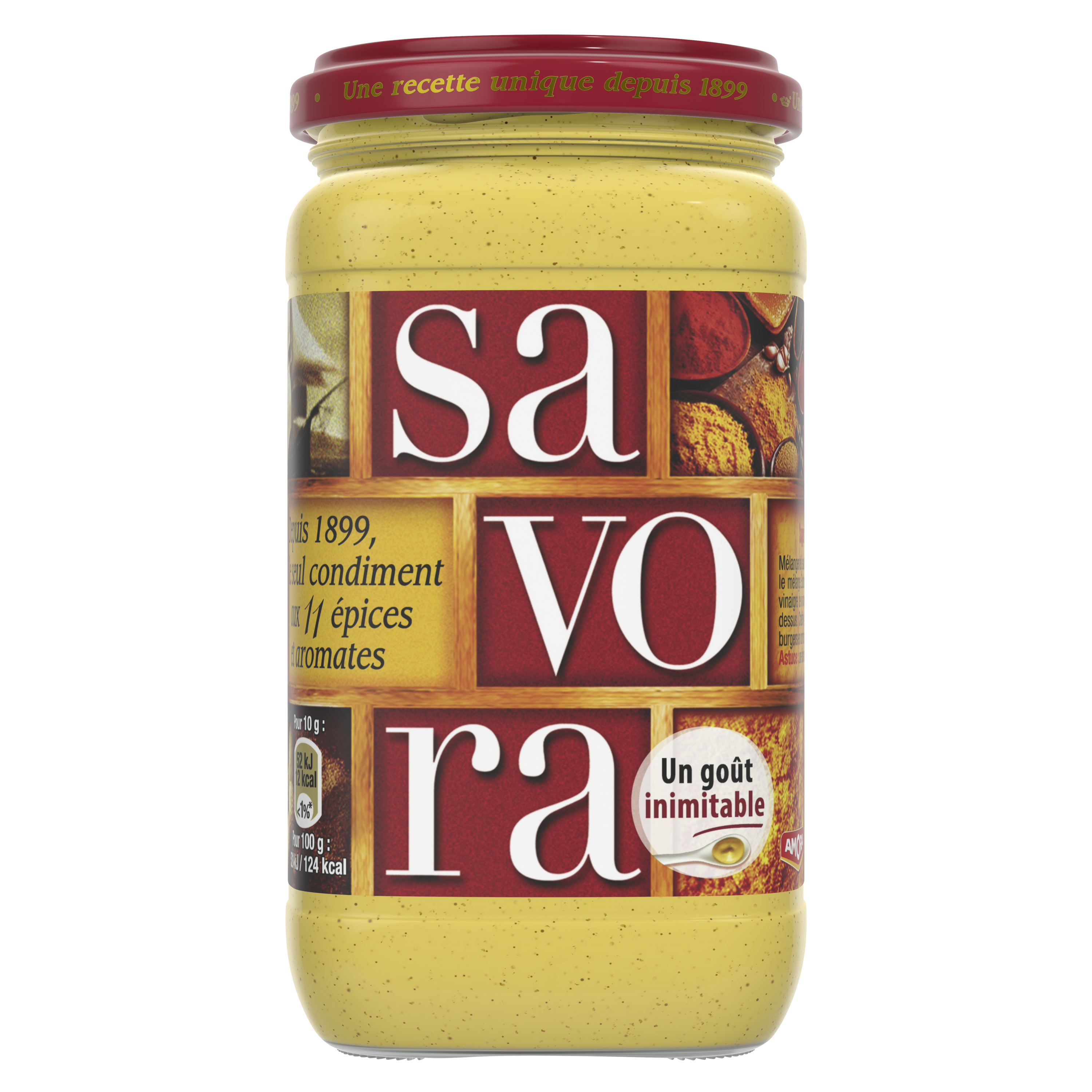 Amora Speciality Dijon mustard with spices and herbs Savora jar 385g