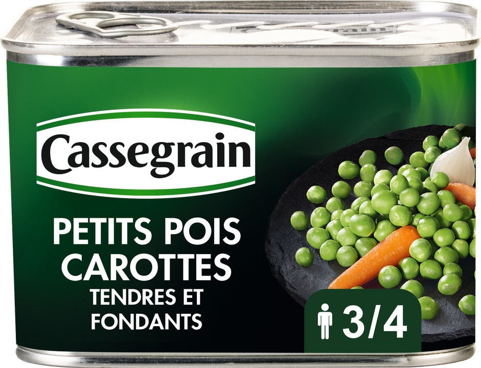 Cassegrain peas and carrots