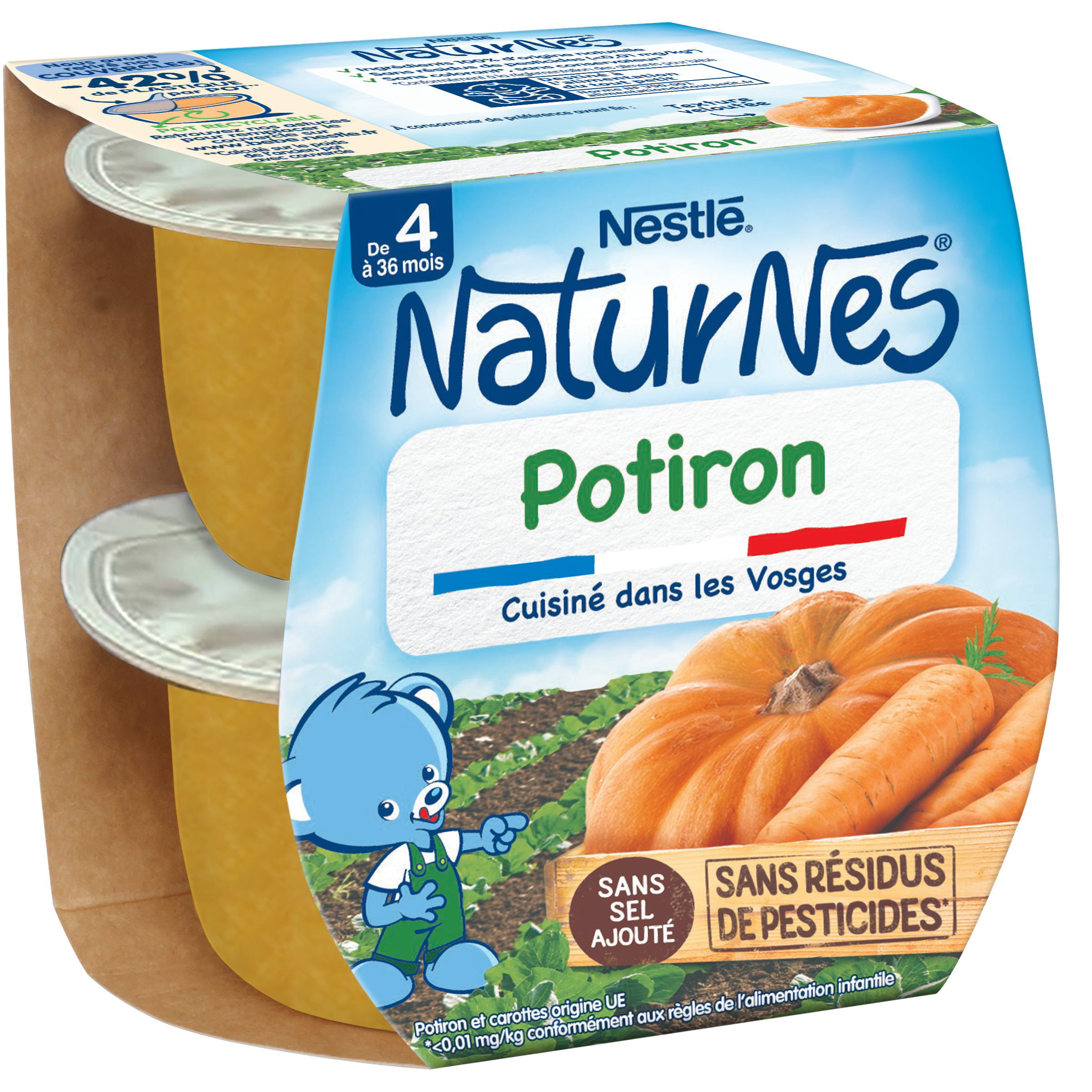  Nestle Naturnes baby food jars Pumpkin from 4/6 months
