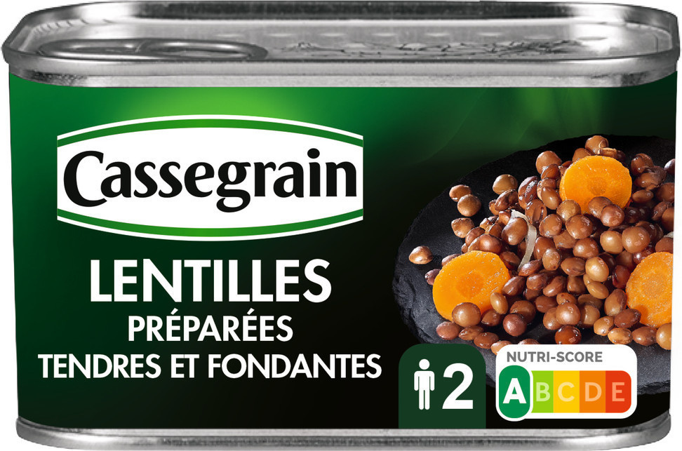 Cassegrain prepared lentils