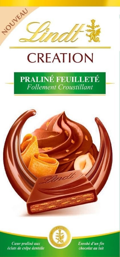 Lindt milk chocolate praline feuilleté