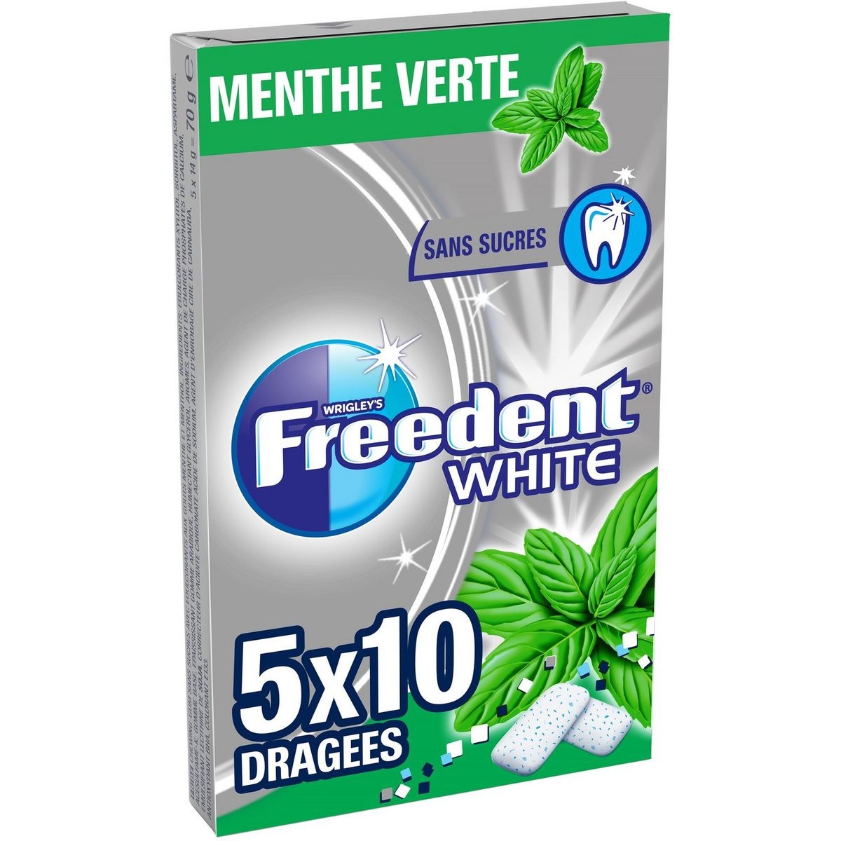 Freedent spearmint chewing gum