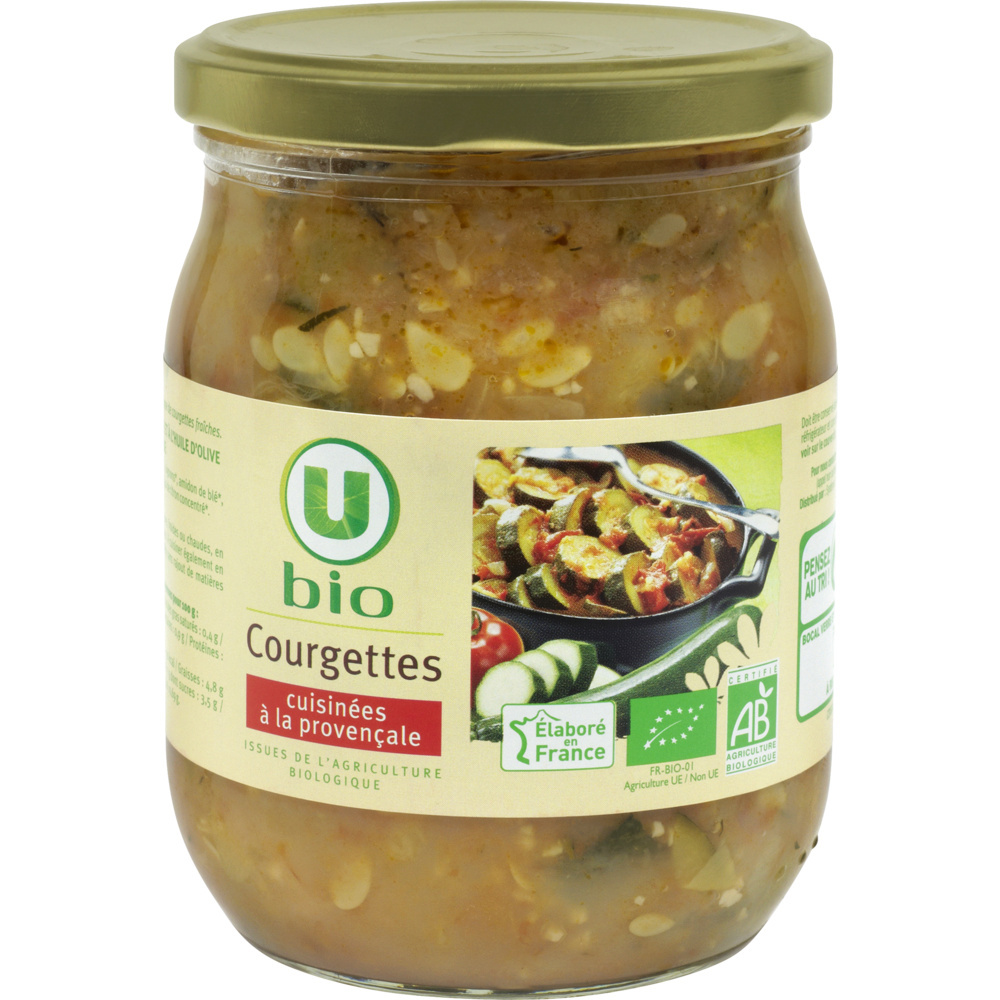 Zucchinis cooked Provençal style U organic
