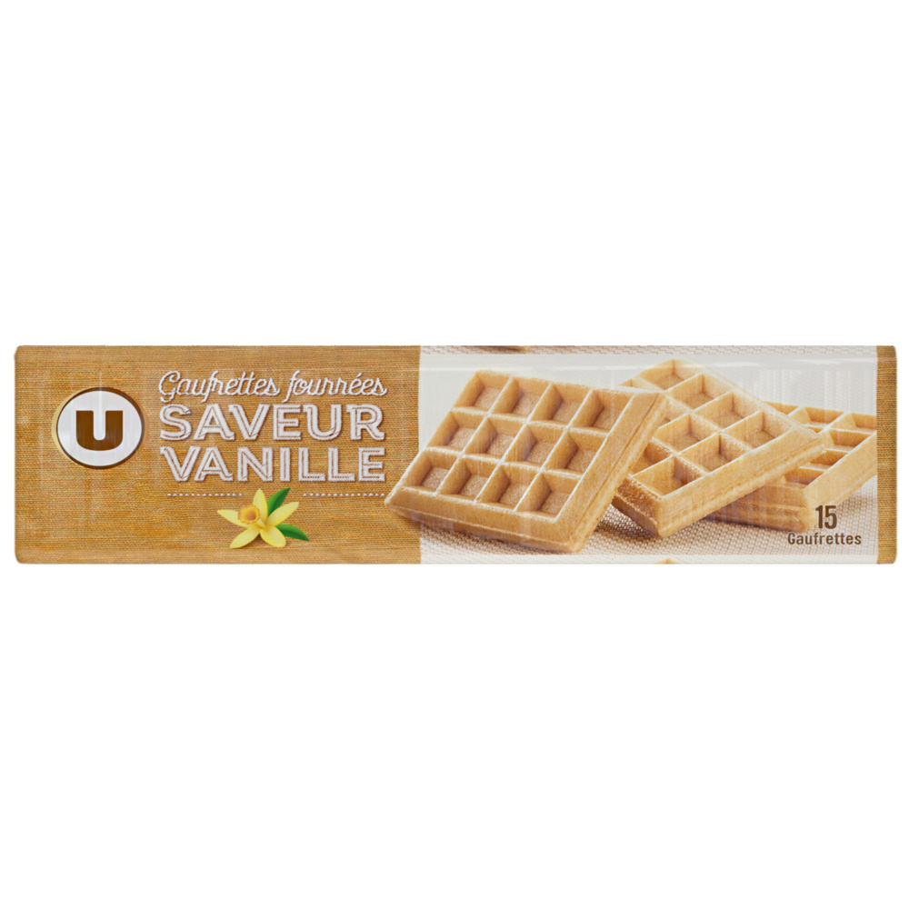 Vanilla-flavored filled wafers U