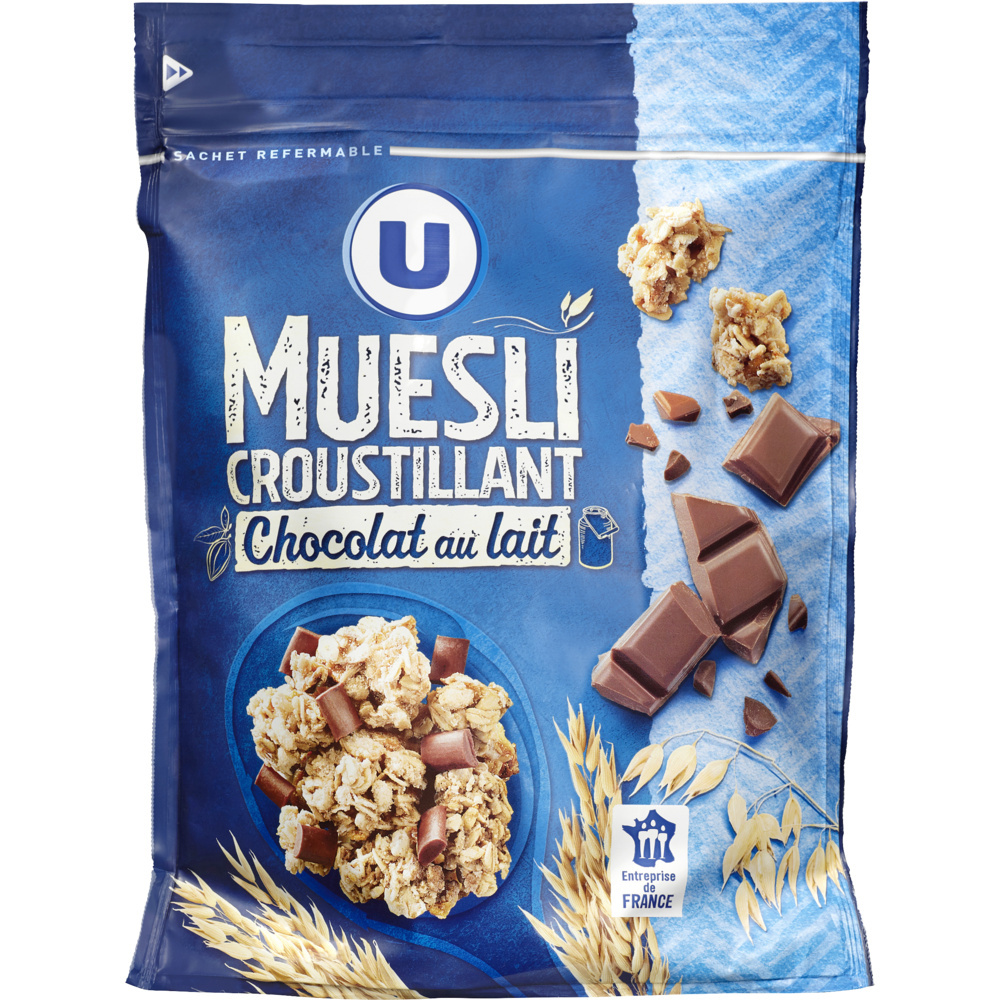 Crunchy milk chocolate muesli U