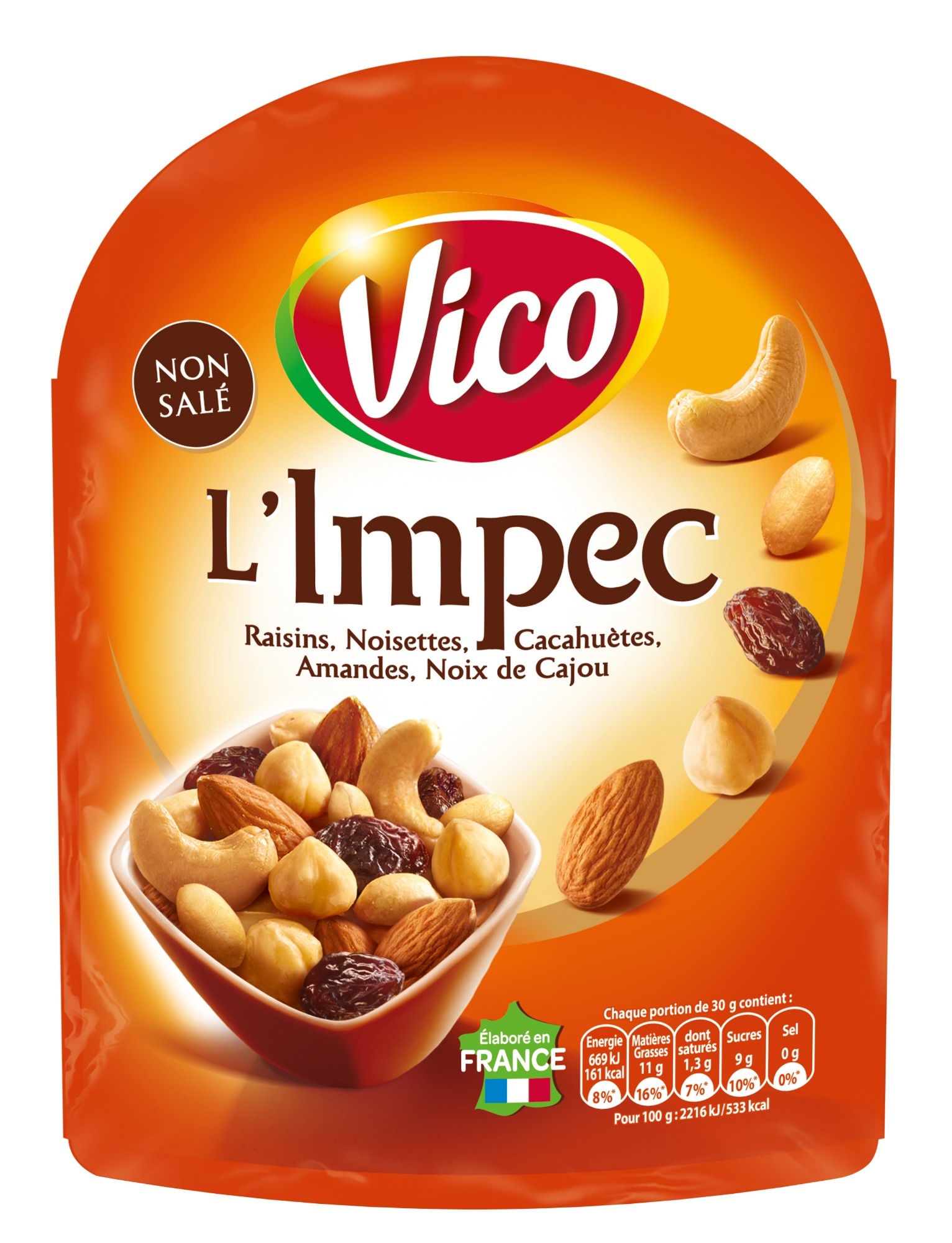 Vico L'Impec mixture of toasted seeds and raisins