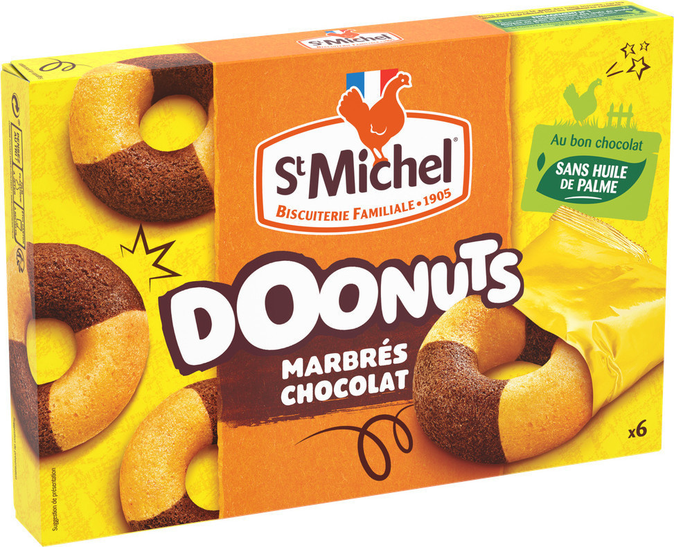St Michel chocolate marble doonuts