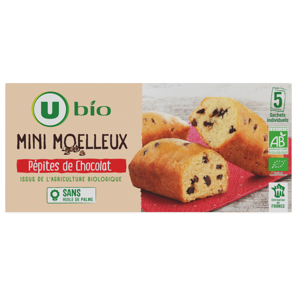 Organic mini chocolate chip cakes U