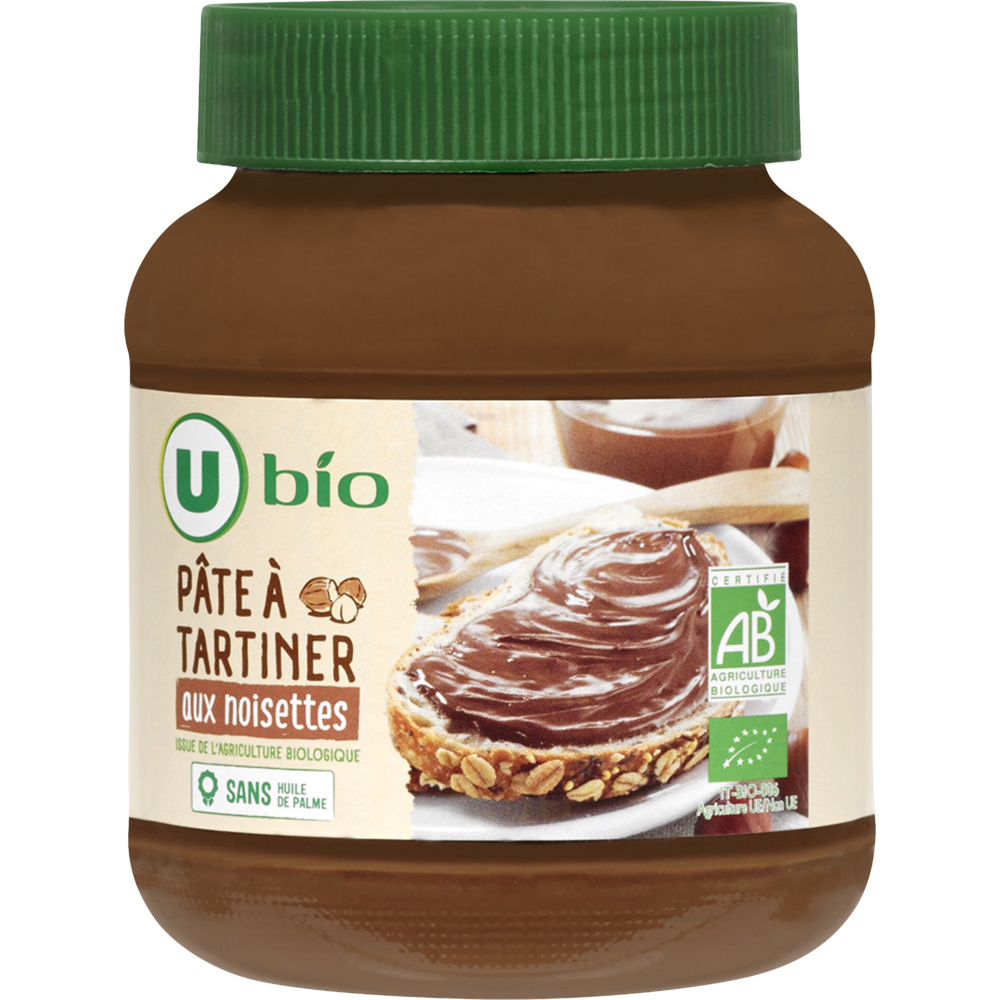 Organic hazelnut spread without palm oil U