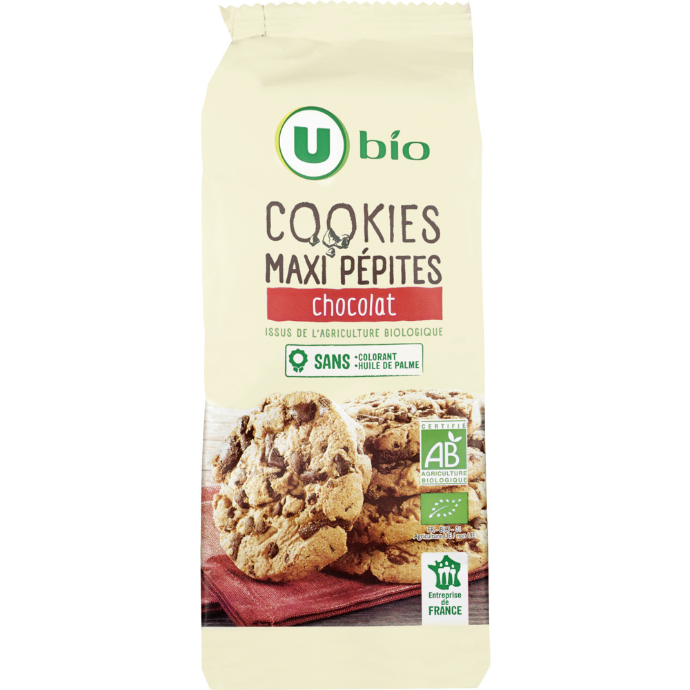 Organic U maxi chocolate chip cookies