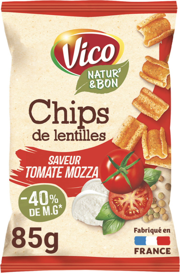 Vico tomato mozza lentil chips