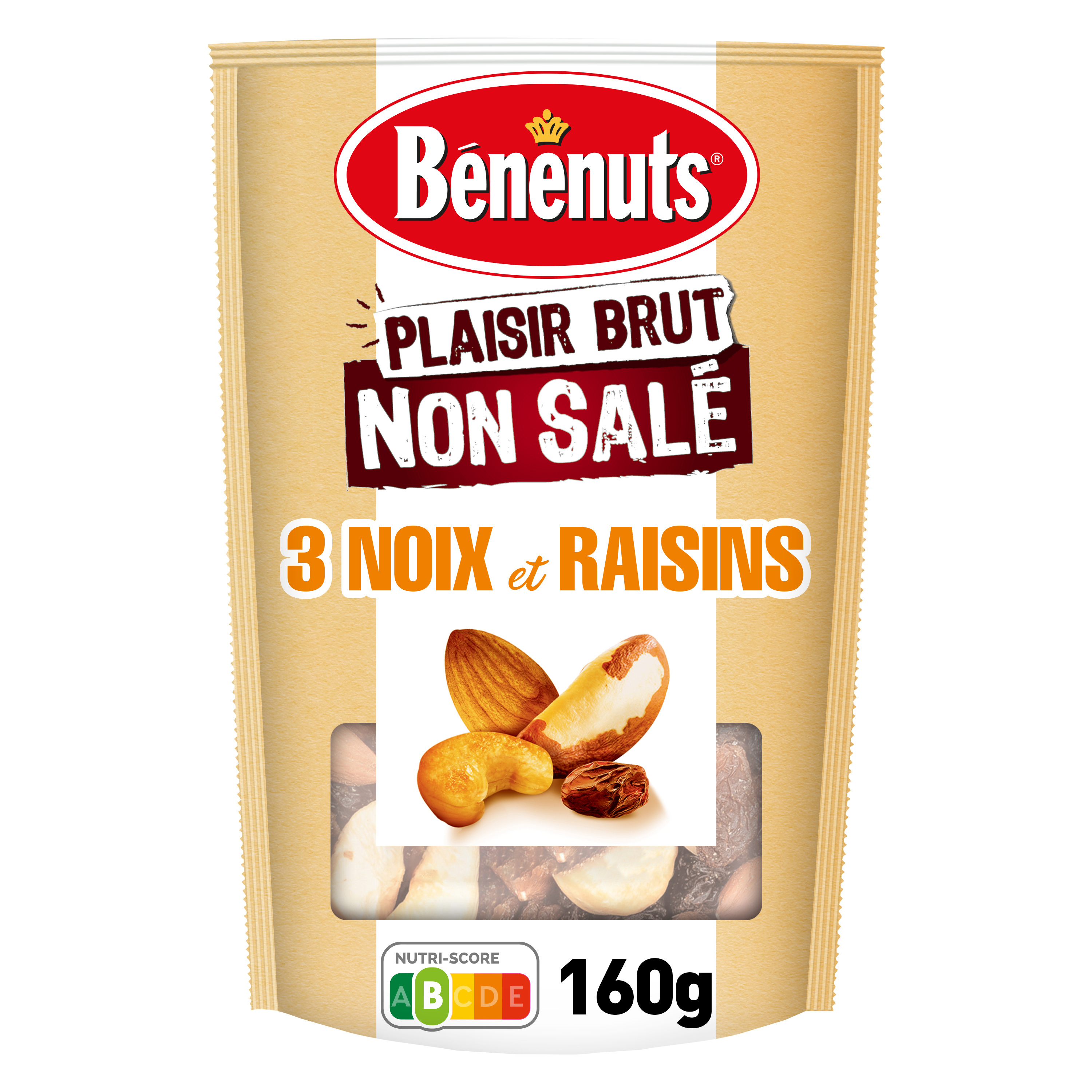 Benenuts unsalted raw pleasure 3 nuts and raisins 