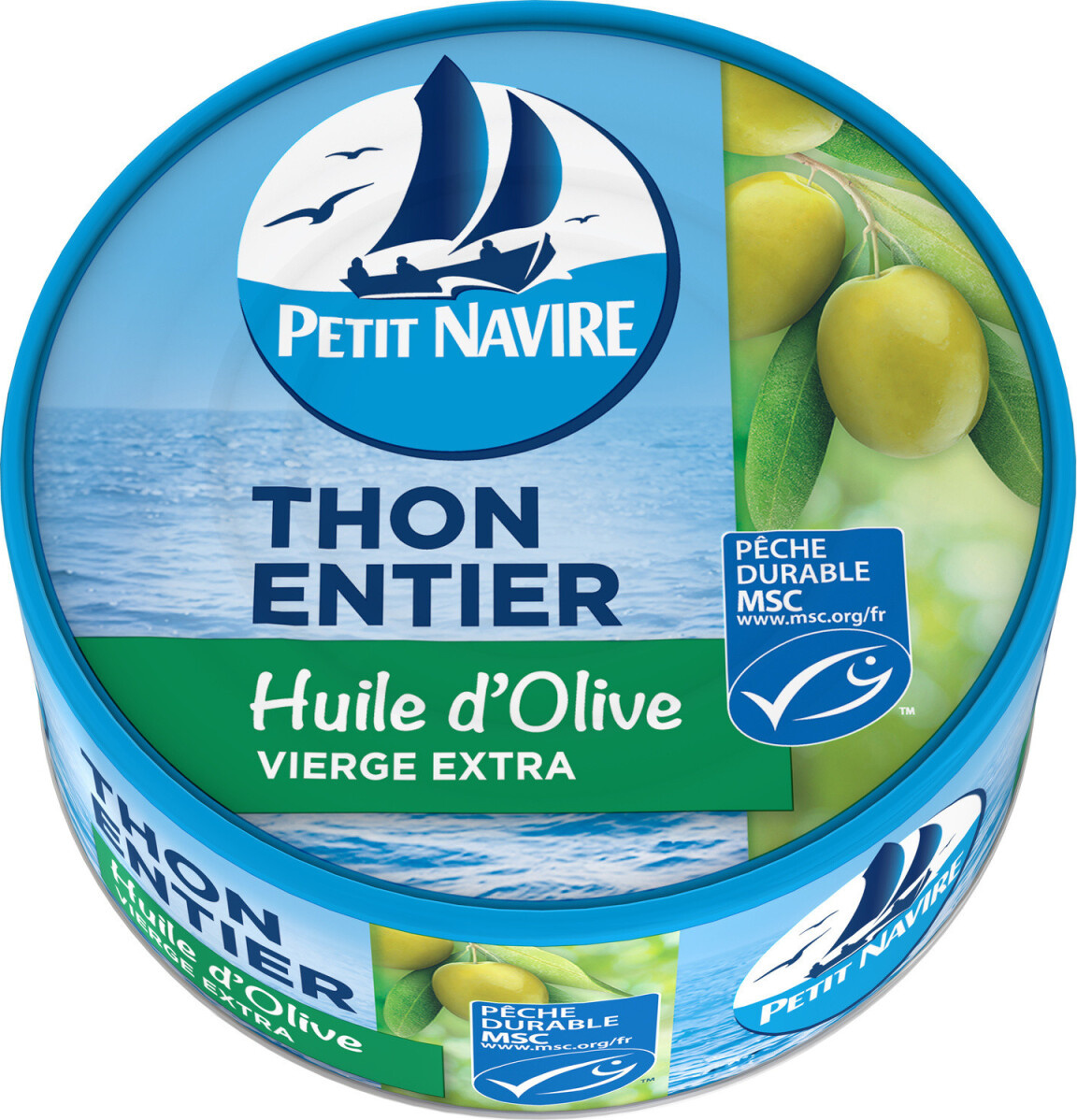 Petit navire whole tuna in olive oil