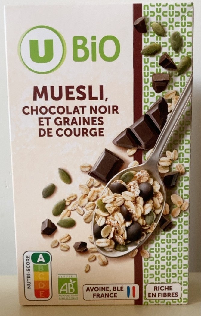 Organic dark chocolate and pumpkin seed muesli U