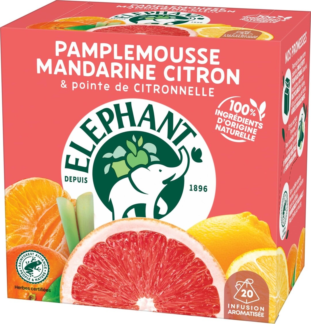 Elephant lemon mandarin grapefruit infusion