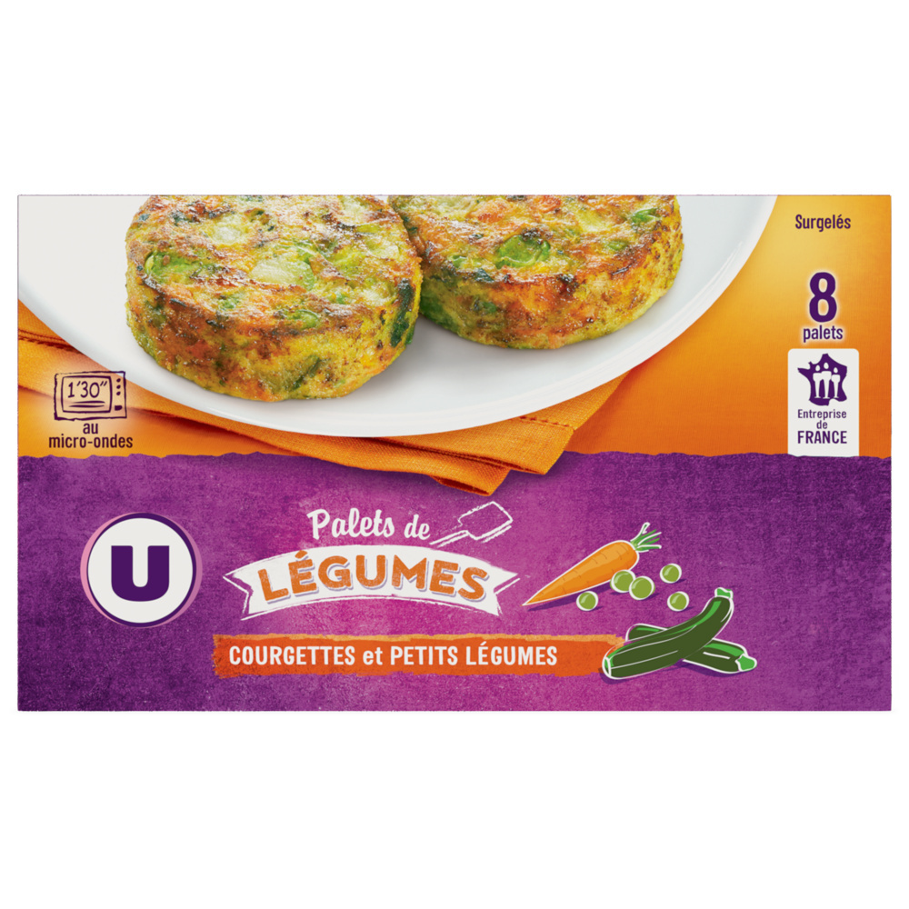 Palets of zucchini and small vegetables U
