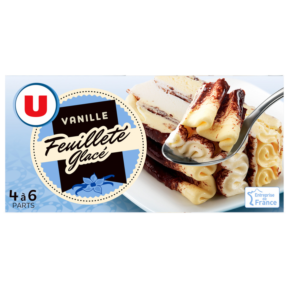 Vanilla ice cream puff pastry U 