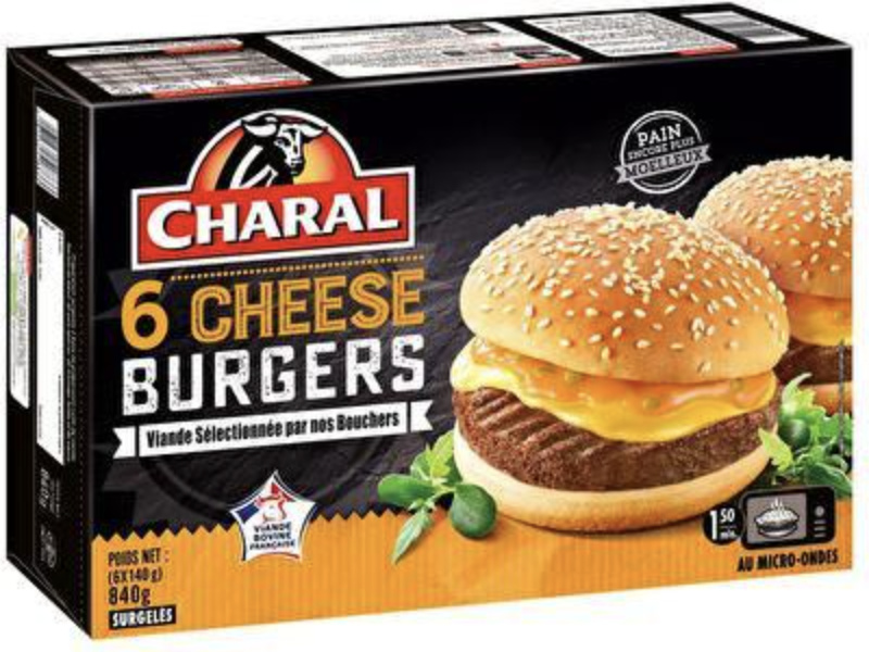 Charal cheese burgers x6