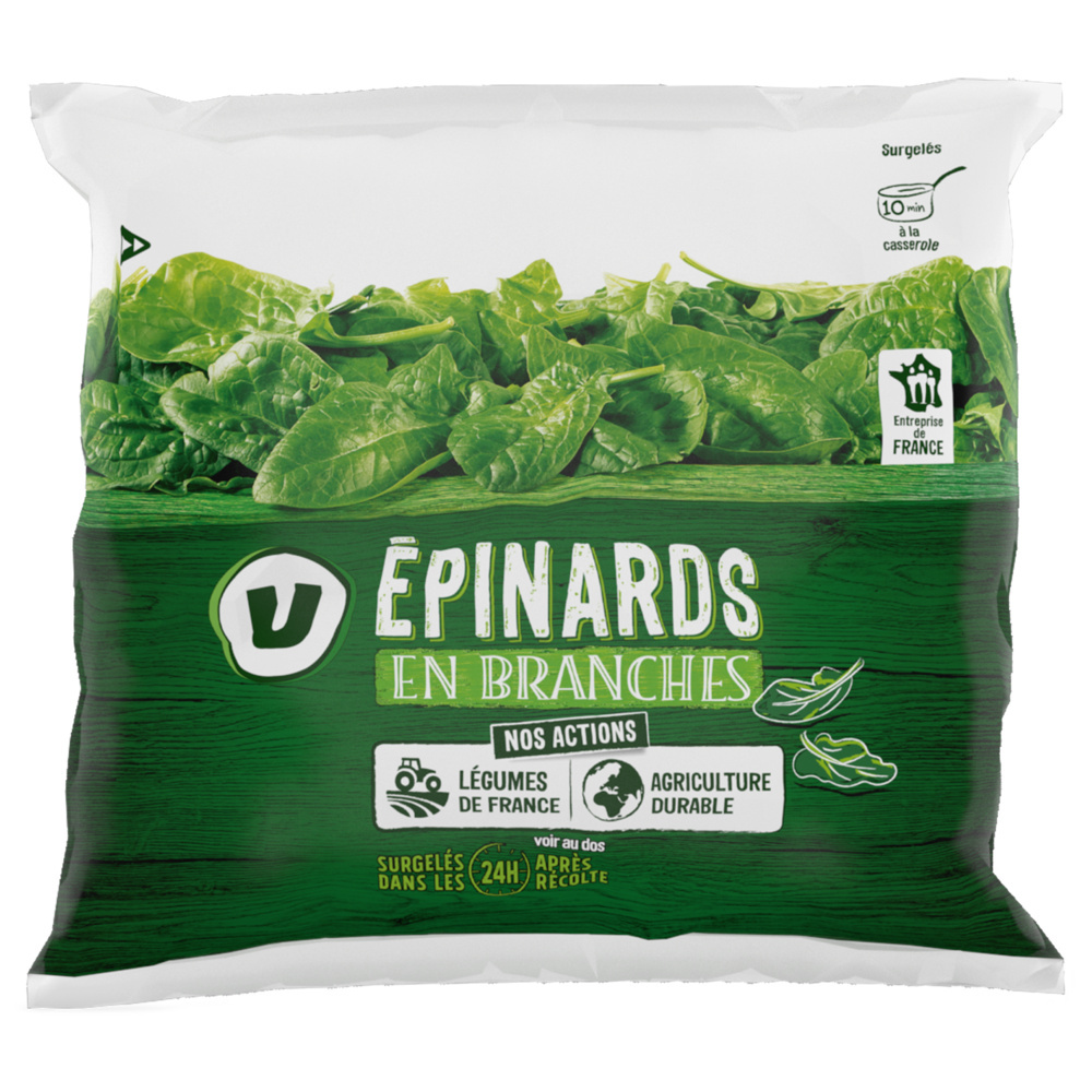Épinards en branches U
