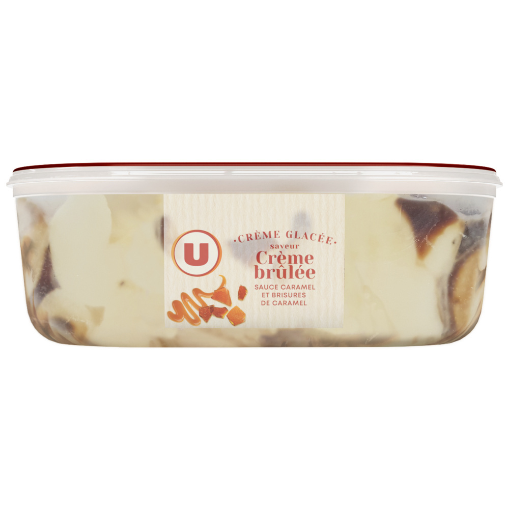 Glace saveur crème brulée U