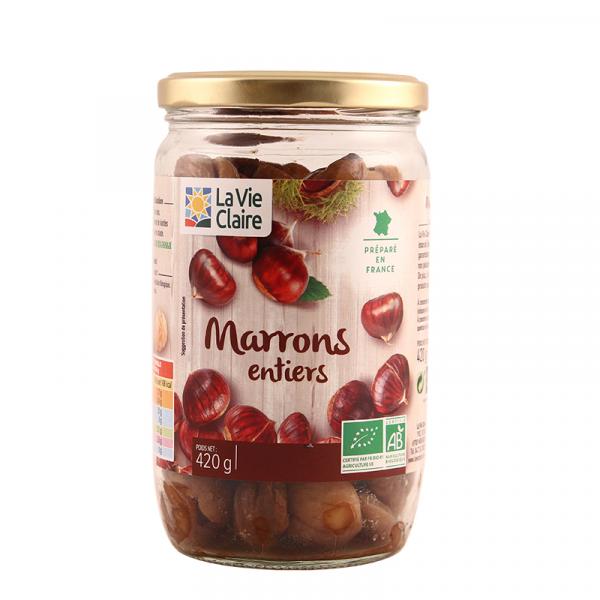 Marrons entiers bio au naturel 420g