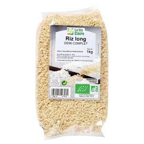 Whole grain 1/2 long rice 1kg - La Vie Claire