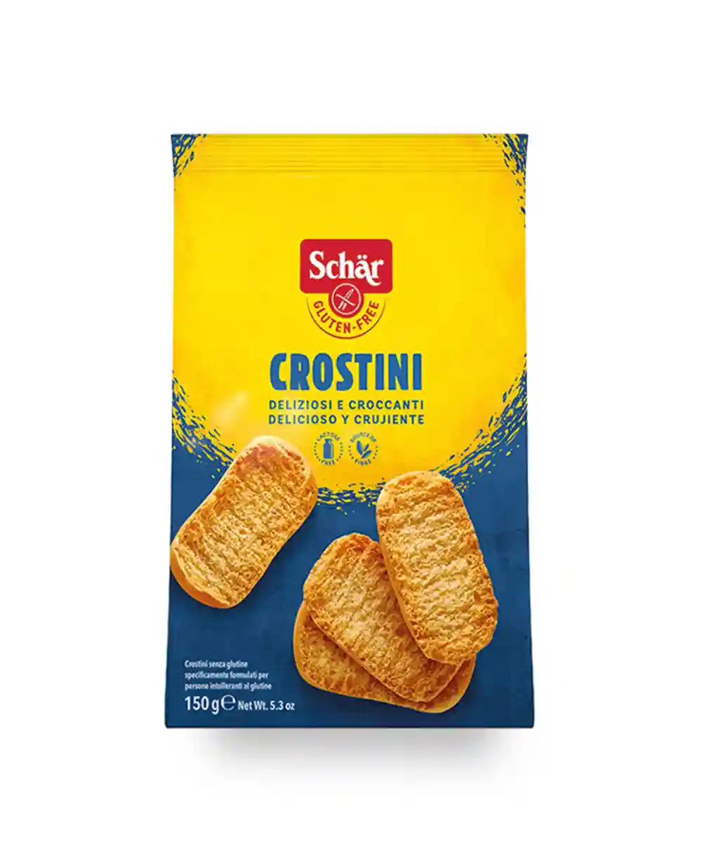 Grilled gluten-free Schär crostini