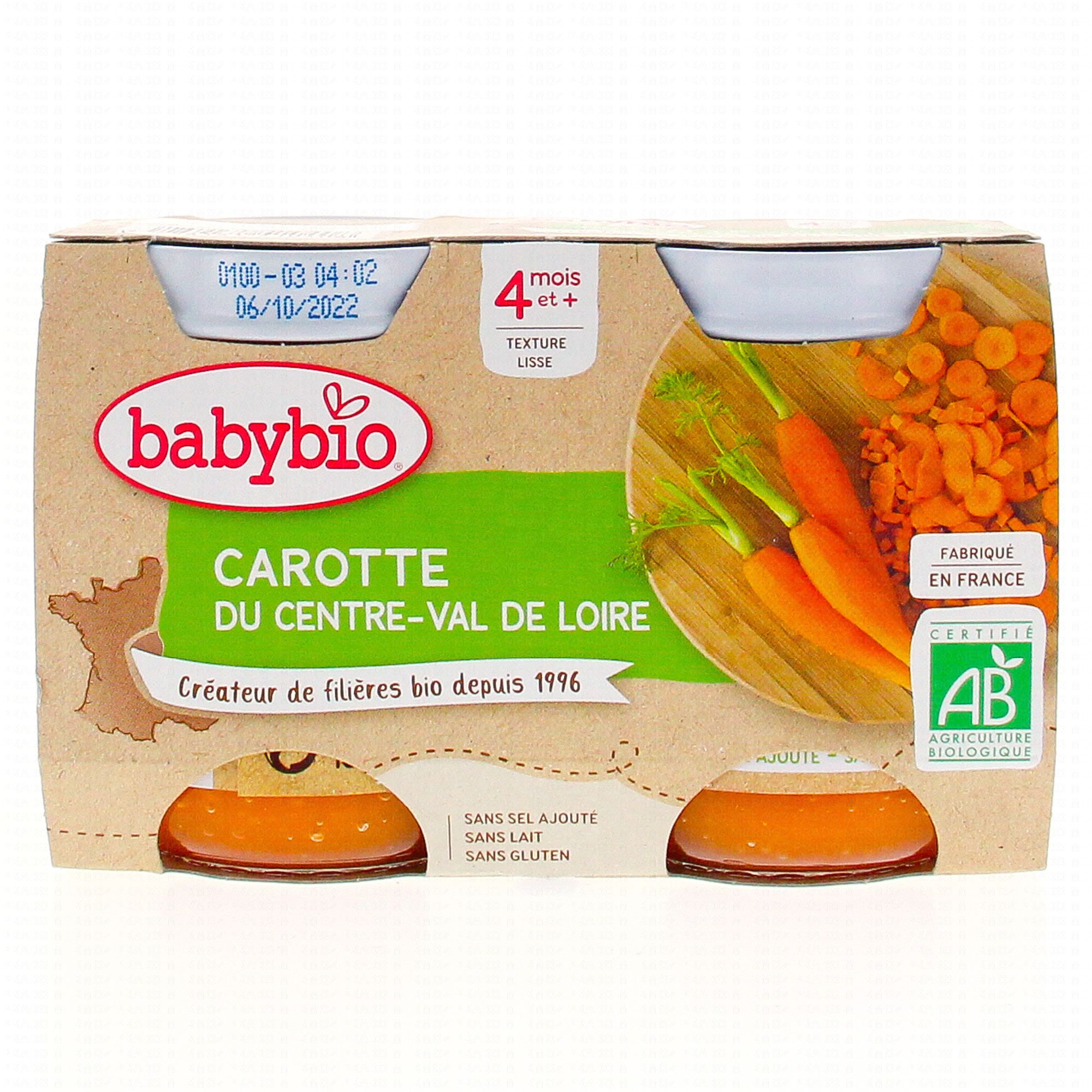 Babybio Pot Carotte - Des 4 Mois